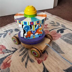 Melissa and Doug Wooden Carousel Pull Toy